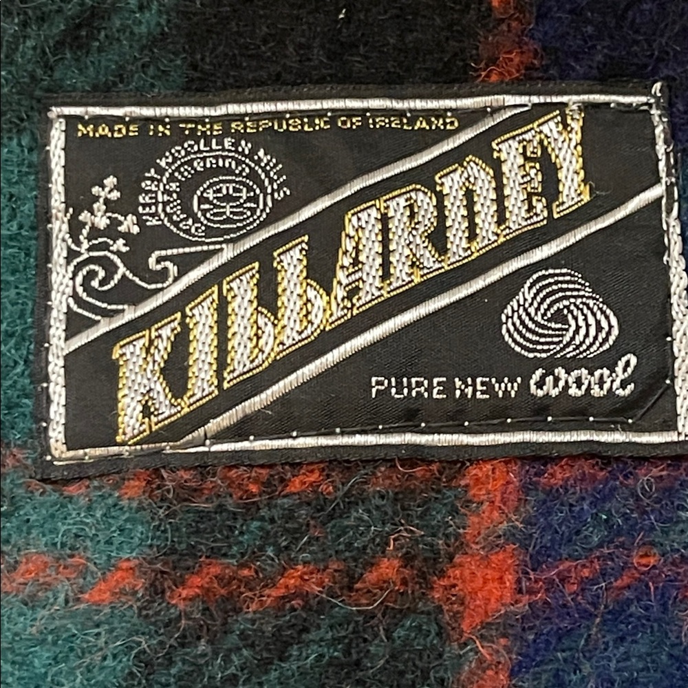 Killarney Tartan Wool Throw Blanket Kerry Woollen Mills Ireland 61" x 77" - Picture 11 of 11